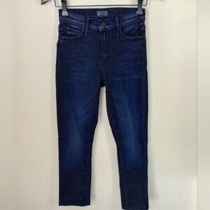 MOTHER The Mid Rise Dazzler Ankle Jeans 24 Now Or Never Dark Wash